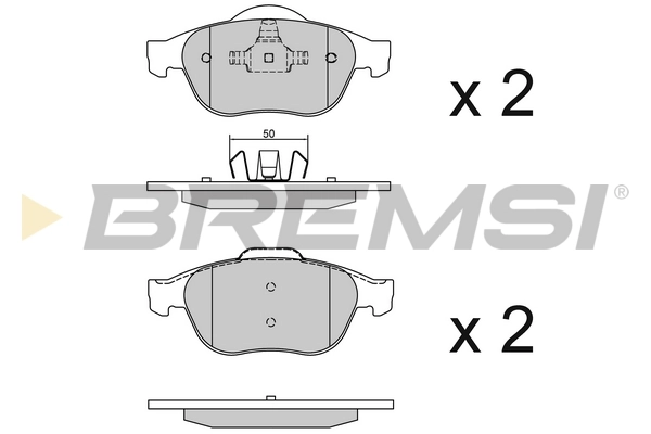 BREMSI fékbetétkészlet, tárcsafék - BP2970 - TothCarparts