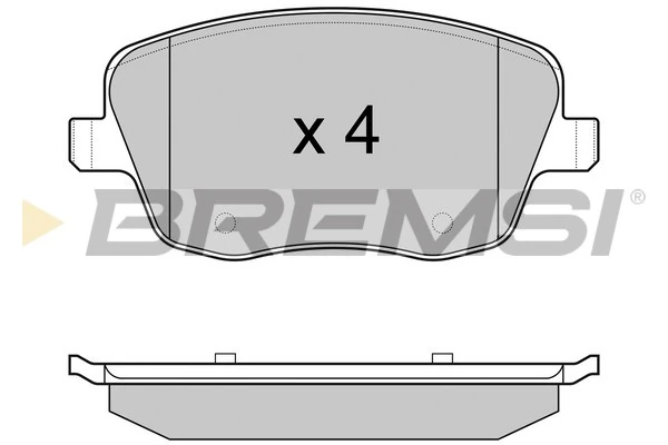 BREMSI fékbetétkészlet, tárcsafék - BP2973 - TothCarparts