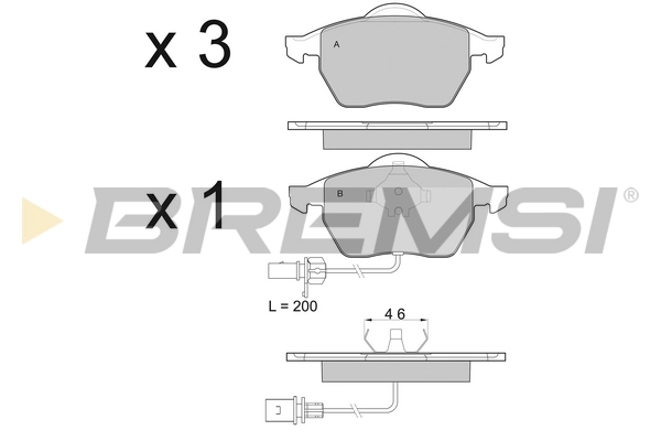 BREMSI fékbetétkészlet, tárcsafék - BP2978 - TothCarparts
