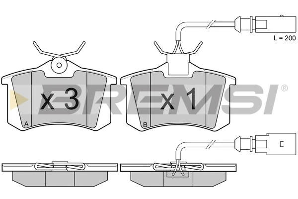 BREMSI fékbetétkészlet, tárcsafék - BP2982 - TothCarparts