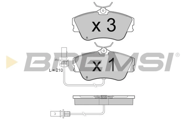 BREMSI fékbetétkészlet, tárcsafék - BP2994 - TothCarparts