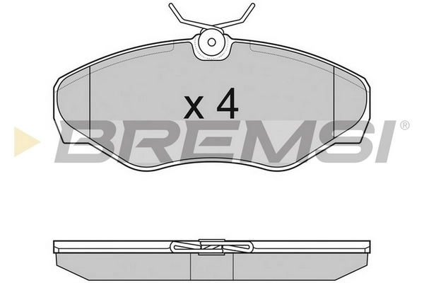 BREMSI fékbetétkészlet, tárcsafék - BP3012TR - TothCarparts