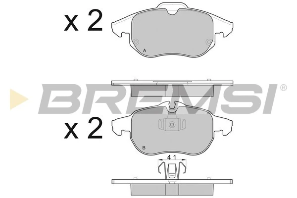 BREMSI fékbetétkészlet, tárcsafék - BP3014 - TothCarparts