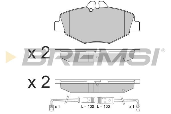 BREMSI fékbetétkészlet, tárcsafék - BP3020 - TothCarparts