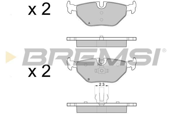 BREMSI fékbetétkészlet, tárcsafék - BP3051 - TothCarparts