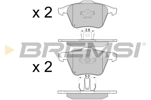 BREMSI fékbetétkészlet, tárcsafék - BP3062 - TothCarparts