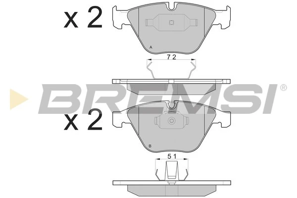 BREMSI fékbetétkészlet, tárcsafék - BP3073 - TothCarparts