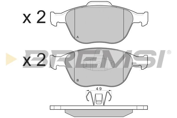 BREMSI fékbetétkészlet, tárcsafék - BP3078 - TothCarparts