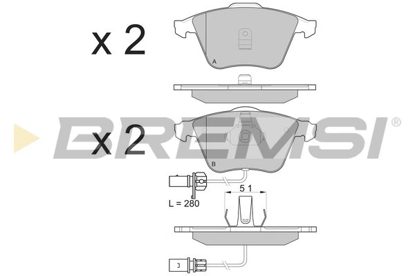 BREMSI fékbetétkészlet, tárcsafék - BP3081 - TothCarparts