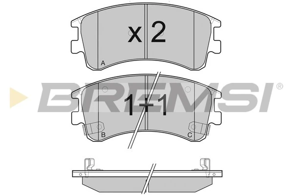 BREMSI fékbetétkészlet, tárcsafék - BP3089 - TothCarparts