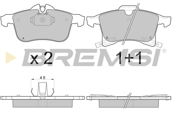 BREMSI fékbetétkészlet, tárcsafék - BP3093 - TothCarparts