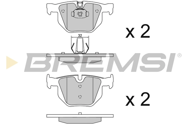 BREMSI fékbetétkészlet, tárcsafék - BP3102 - TothCarparts