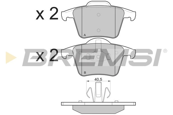 BREMSI fékbetétkészlet, tárcsafék - BP3110 - TothCarparts