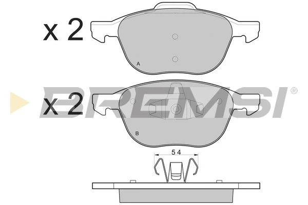 BREMSI fékbetétkészlet, tárcsafék - BP3133 - TothCarparts