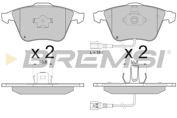 BREMSI fékbetétkészlet, tárcsafék - BP3136 - TothCarparts