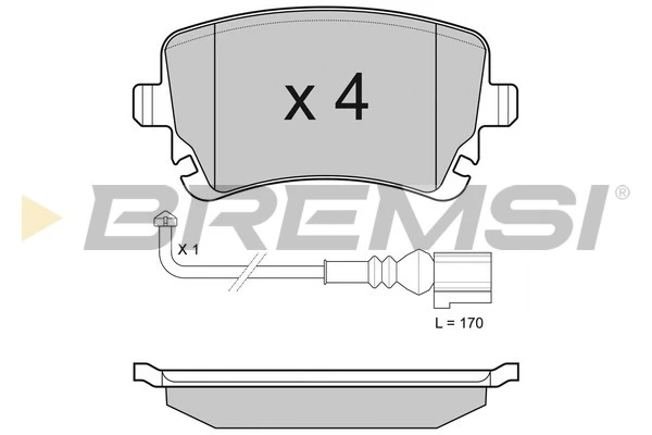 BREMSI fékbetétkészlet, tárcsafék - BP3140 - TothCarparts