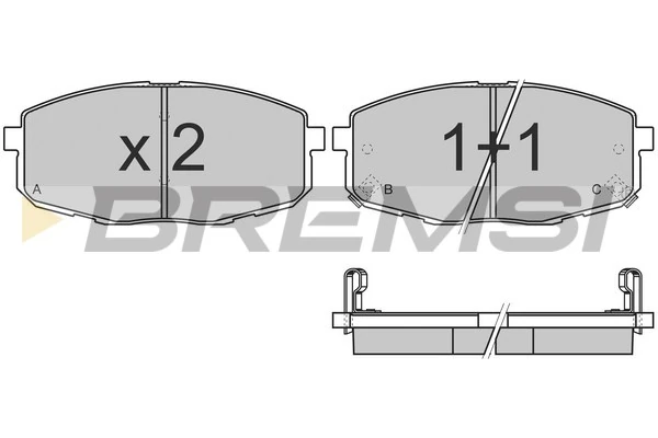 BREMSI fékbetétkészlet, tárcsafék - BP3147 - TothCarparts