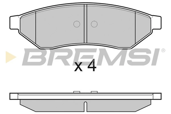 BREMSI fékbetétkészlet, tárcsafék - BP3162 - TothCarparts