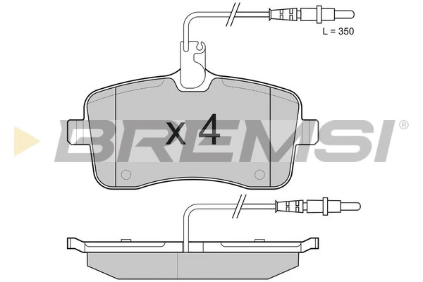 BREMSI fékbetétkészlet, tárcsafék - BP3182 - TothCarparts