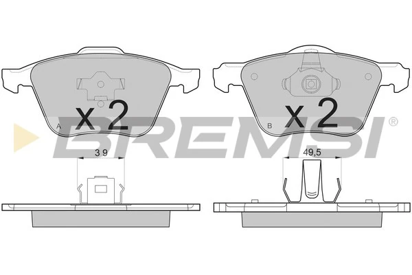 BREMSI fékbetétkészlet, tárcsafék - BP3187 - TothCarparts