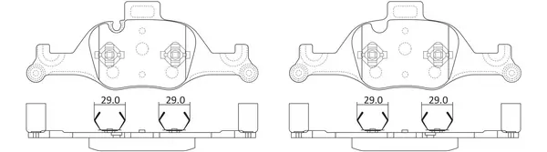 SB fékbetétkészlet, tárcsafék - BP32030 - TothCarparts