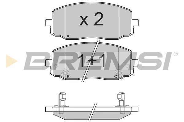 BREMSI fékbetétkészlet, tárcsafék - BP3204 - TothCarparts