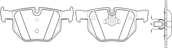 SB fékbetétkészlet, tárcsafék - BP32093 - TothCarparts