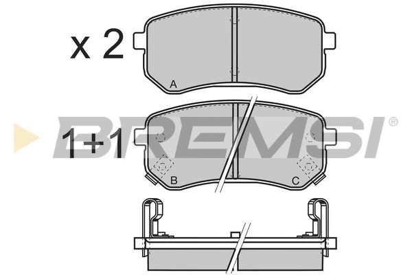 BREMSI fékbetétkészlet, tárcsafék - BP3212 - TothCarparts