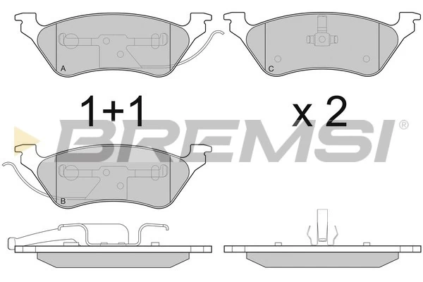 BREMSI fékbetétkészlet, tárcsafék - BP3220 - TothCarparts