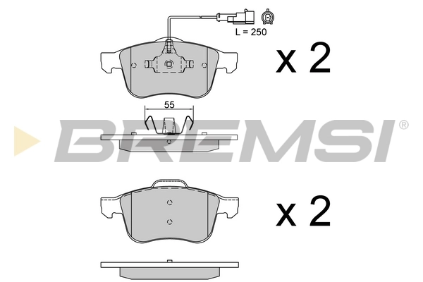 BREMSI fékbetétkészlet, tárcsafék - BP3231 - TothCarparts