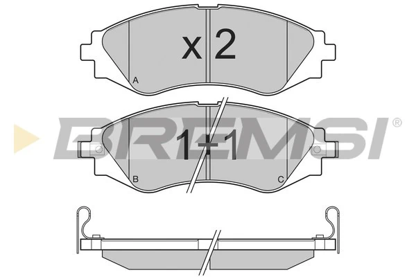 BREMSI fékbetétkészlet, tárcsafék - BP3234 - TothCarparts