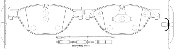 SB fékbetétkészlet, tárcsafék - BP32385W - TothCarparts