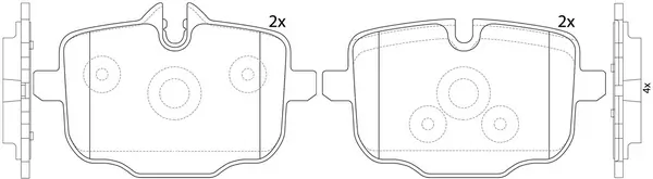 SB fékbetétkészlet, tárcsafék - BP32547 - TothCarparts