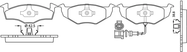 SB fékbetétkészlet, tárcsafék - BP33113W - TothCarparts