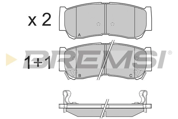 BREMSI fékbetétkészlet, tárcsafék - BP3314 - TothCarparts