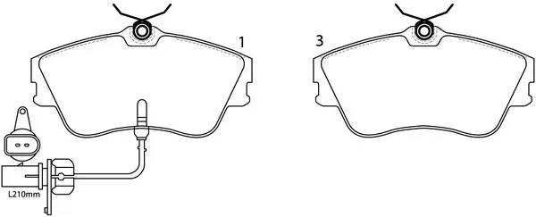 SB fékbetétkészlet, tárcsafék - BP33160W - TothCarparts
