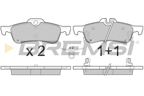 BREMSI fékbetétkészlet, tárcsafék - BP3320 - TothCarparts
