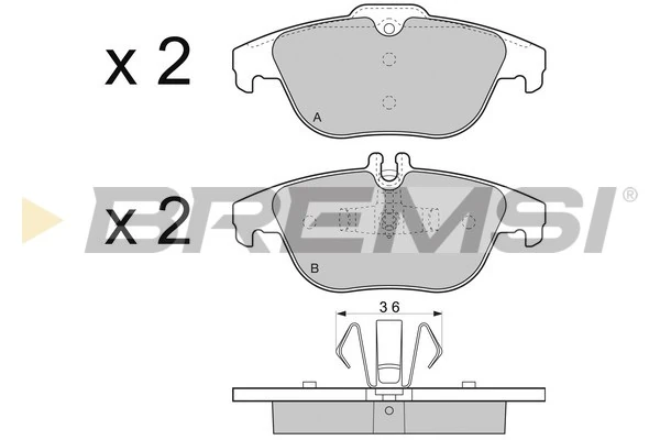 BREMSI fékbetétkészlet, tárcsafék - BP3328 - TothCarparts