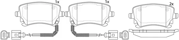 SB fékbetétkészlet, tárcsafék - BP33330W - TothCarparts