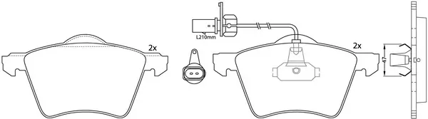 SB fékbetétkészlet, tárcsafék - BP33340W - TothCarparts