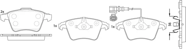 SB fékbetétkészlet, tárcsafék - BP33353W - TothCarparts