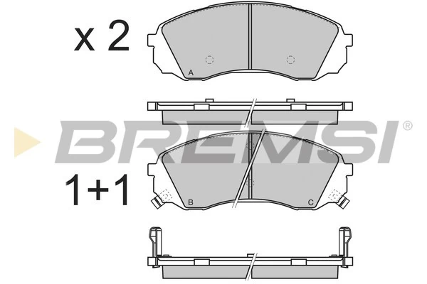 BREMSI fékbetétkészlet, tárcsafék - BP3336 - TothCarparts