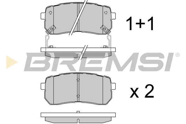 BREMSI fékbetétkészlet, tárcsafék - BP3337 - TothCarparts