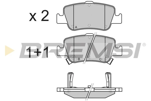 BREMSI fékbetétkészlet, tárcsafék - BP3341 - TothCarparts
