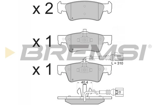 BREMSI fékbetétkészlet, tárcsafék - BP3372 - TothCarparts