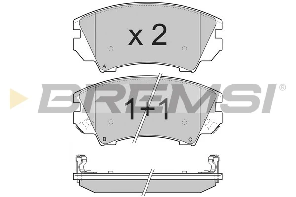 BREMSI fékbetétkészlet, tárcsafék - BP3377 - TothCarparts