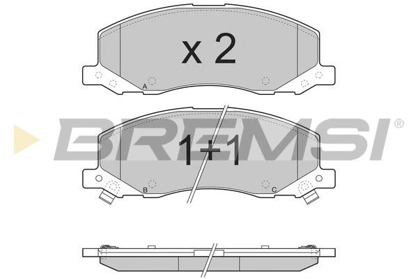 BREMSI fékbetétkészlet, tárcsafék - BP3378 - TothCarparts
