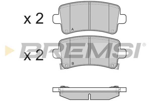 BREMSI fékbetétkészlet, tárcsafék - BP3379 - TothCarparts