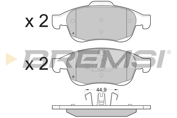 BREMSI fékbetétkészlet, tárcsafék - BP3392 - TothCarparts