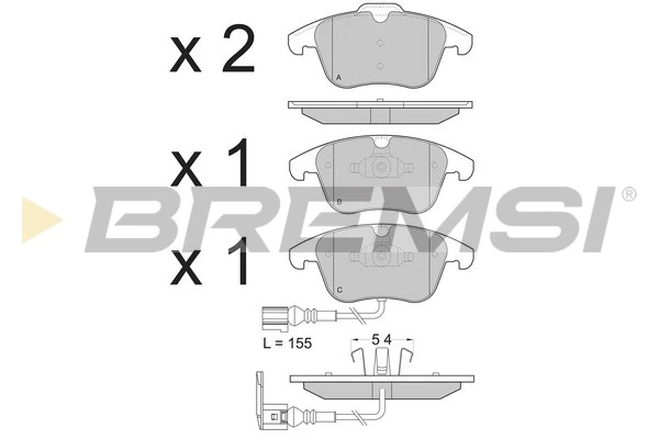 BREMSI fékbetétkészlet, tárcsafék - BP3394 - TothCarparts